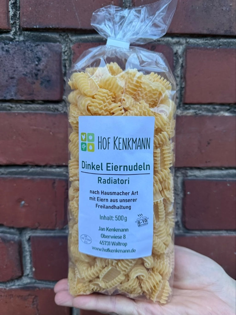 Dinkel-Eiernudeln (hell) Radiatori